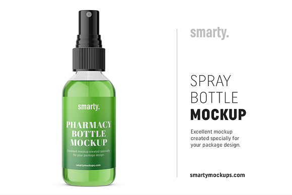 Download Transparent Spray Bottle Mockup Creative Photoshop Templates Creative Market