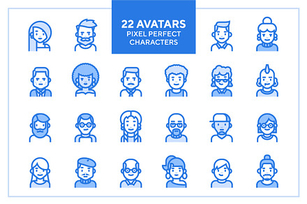 Avatar Icons People collection By NikoDzhi Art