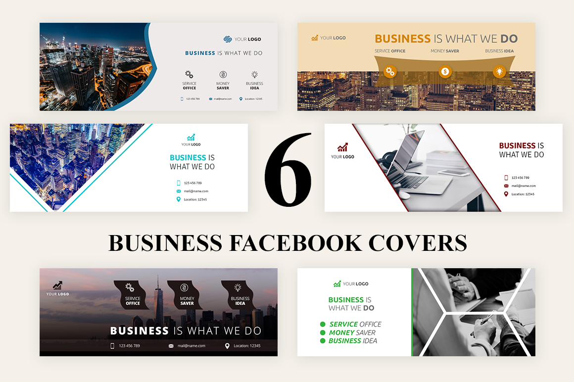 Business Facebook Covers | Social Media Templates ~ Creative Market