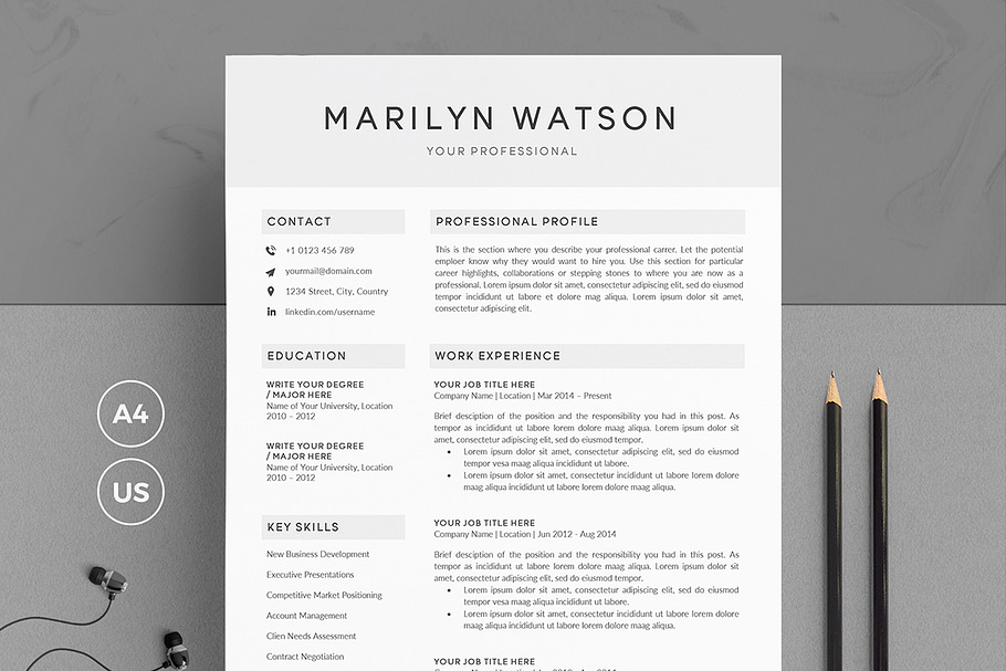 Resume Cv Bd Creative Resume Templates Creative Market