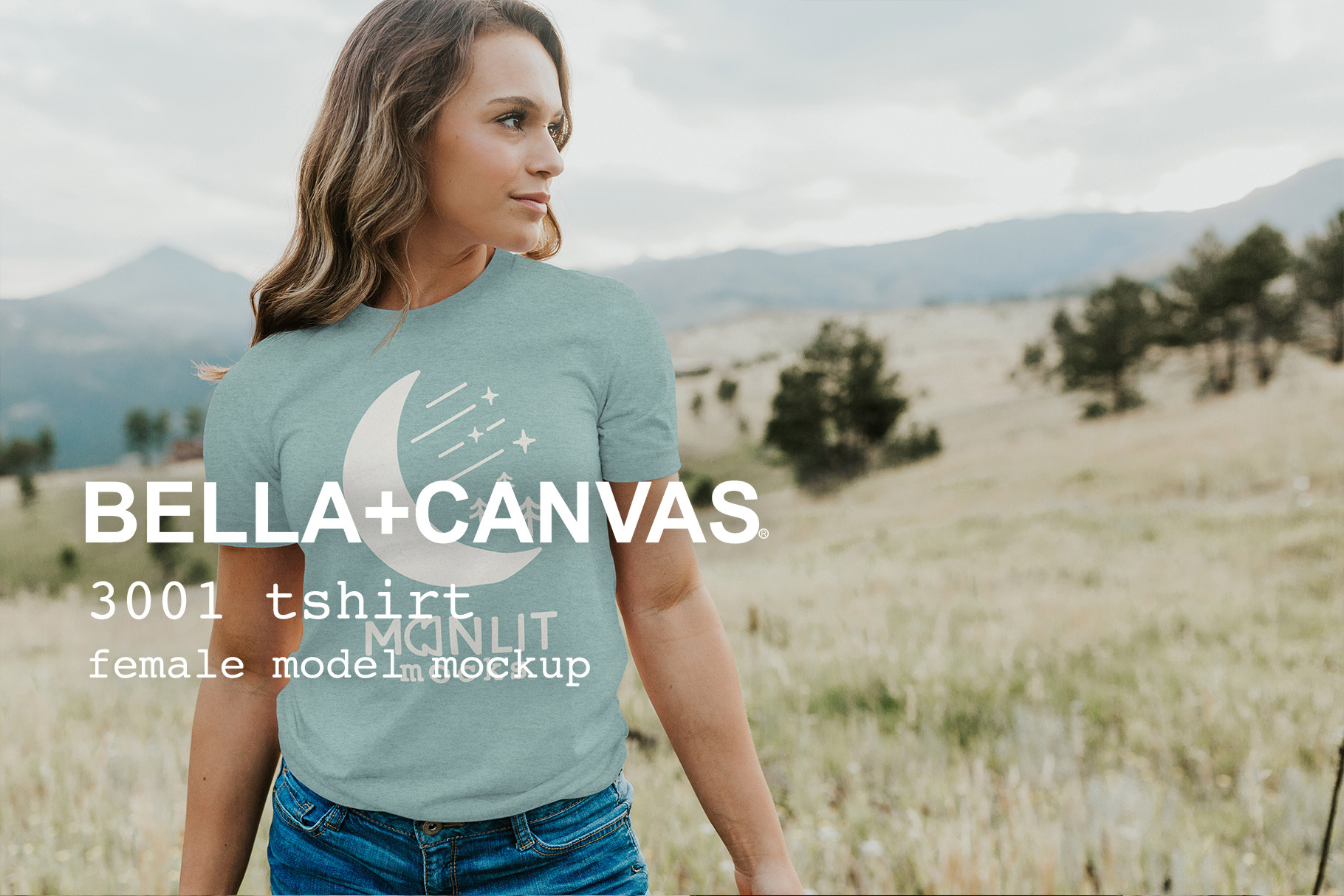 Download Women's Bella Canvas T-shirt Mockup | Creative Product ...