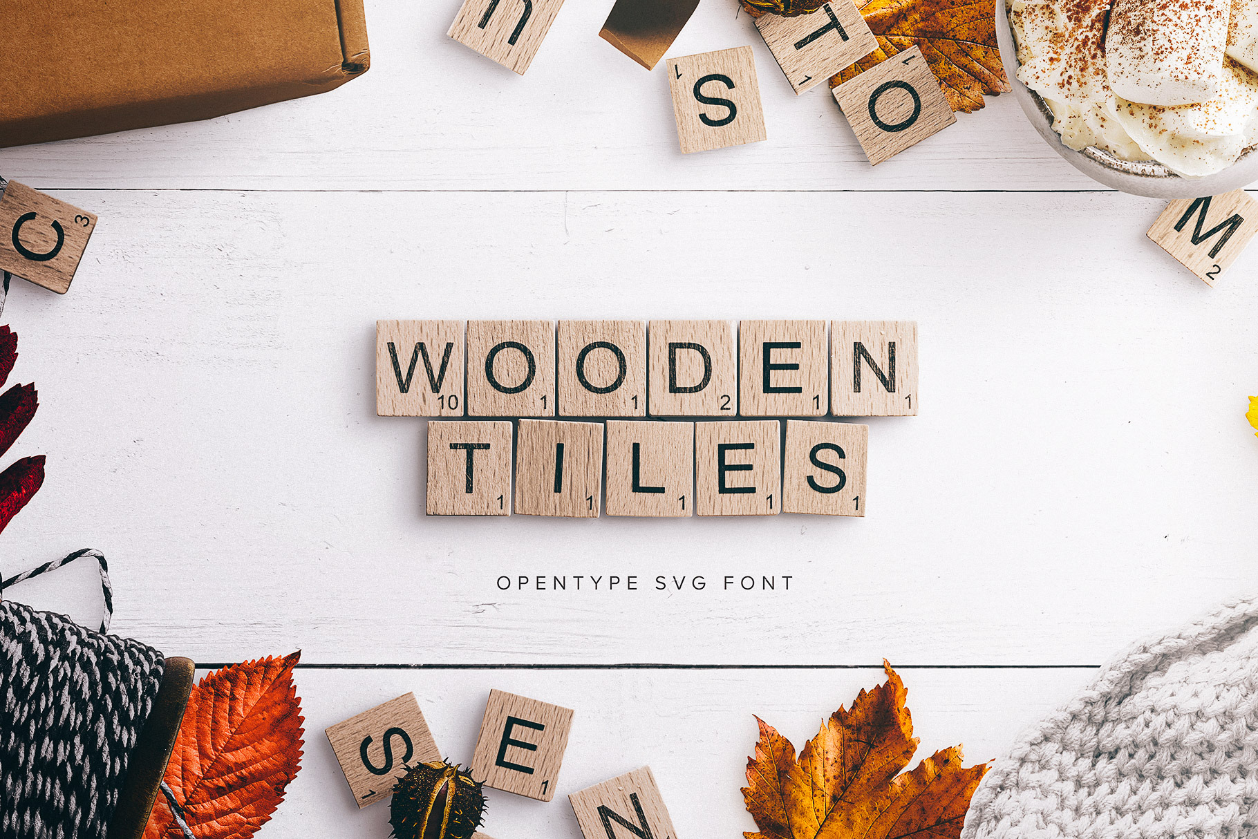 Wooden Tiles Font Stunning Display Fonts Creative Market