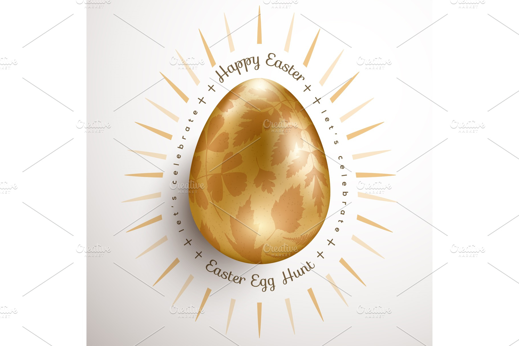 Easter golden egg | Texture Illustrations ~ Creative Market