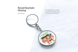 Download Round Key Chain Mockup Set | Creative Photoshop Templates ...