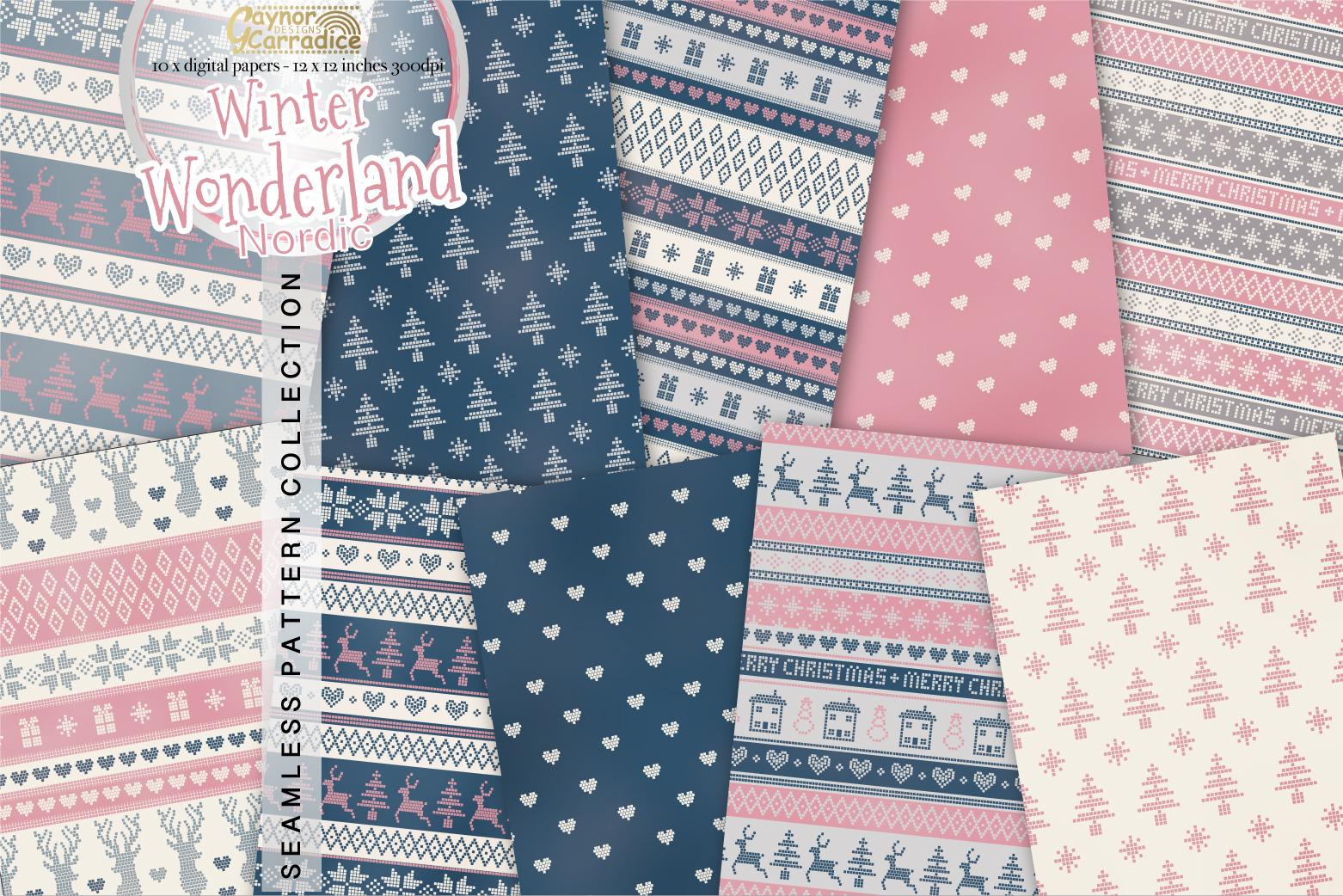 Winter Wonderland Nordic Patterns | Graphic Patterns ~ Creative Market