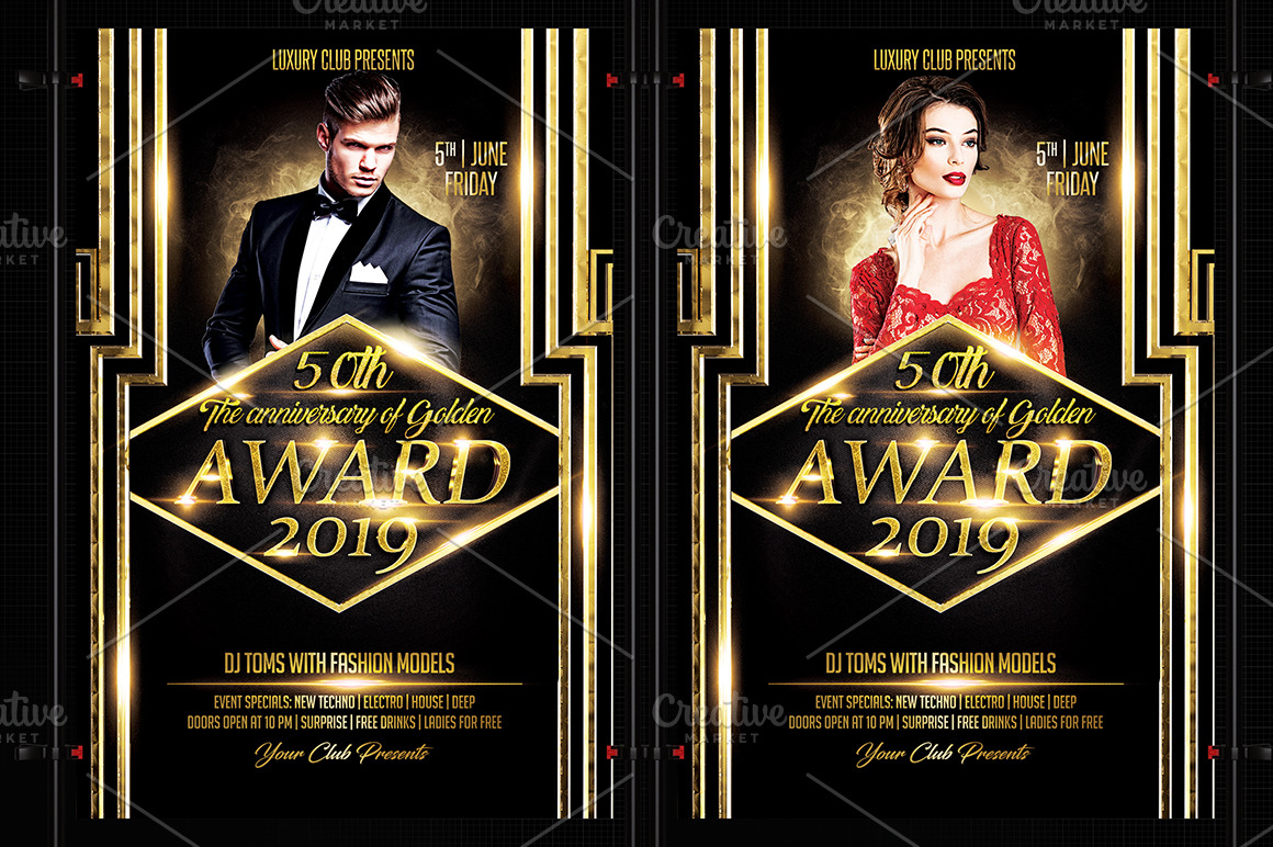 Awards Flyer Template Creative Photoshop Templates Creative Market