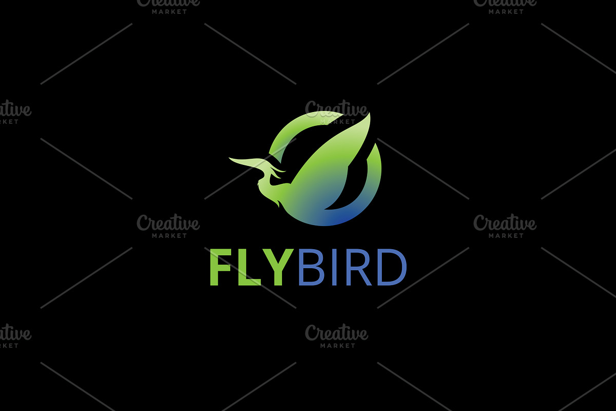 Fly Bird Logo | Creative Illustrator Templates ~ Creative Market