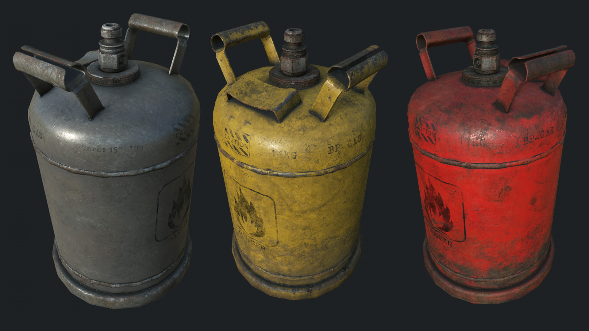 Download Propane Gas Cylinder PBR | High-Quality Low Poly 3D Models ...