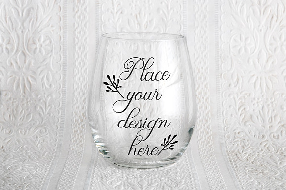 Download Stemless Wine Glass Mockup Psd Creative Photoshop Templates Creative Market PSD Mockup Templates