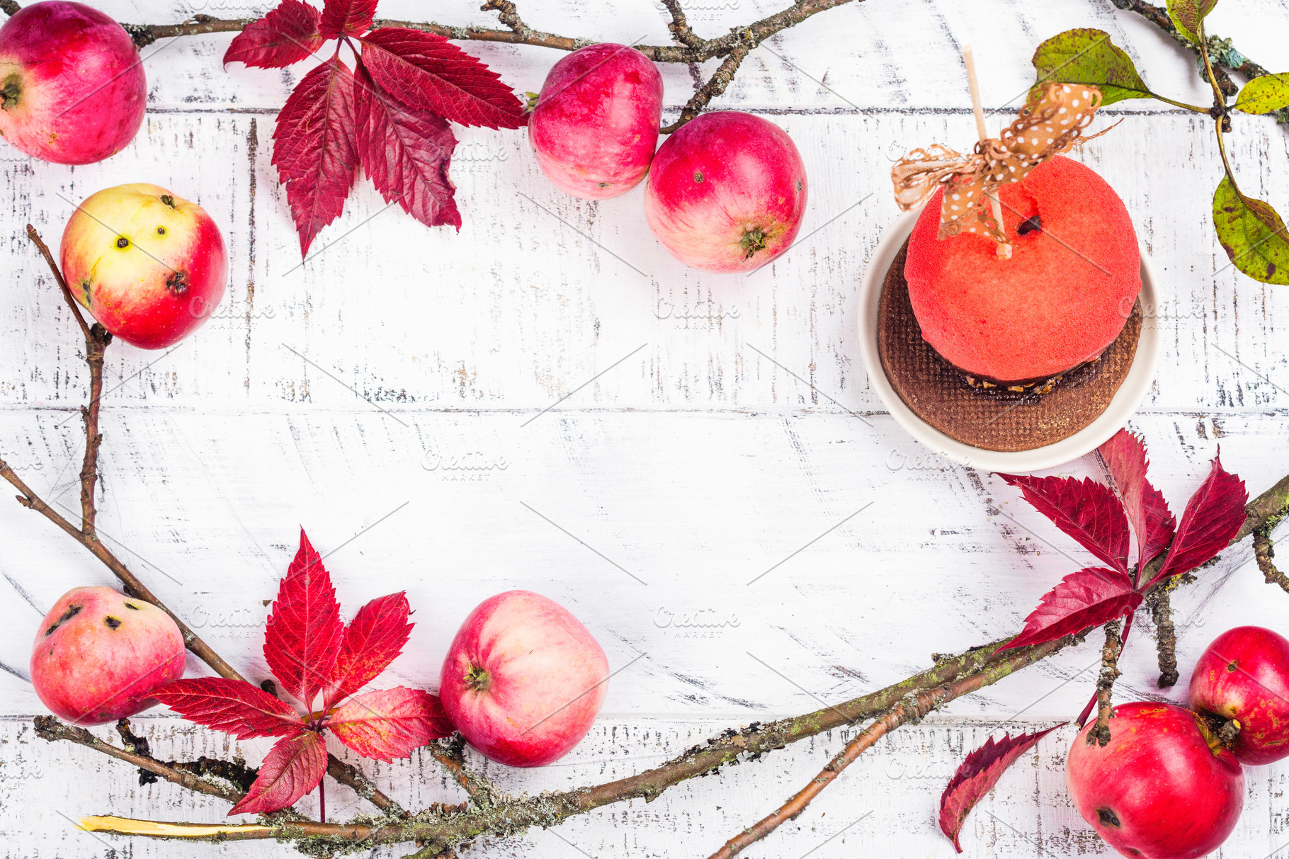 Halloween Candy Apple Dessert Containing Dessert Candy And Toffy High Quality Food Images Creative Market