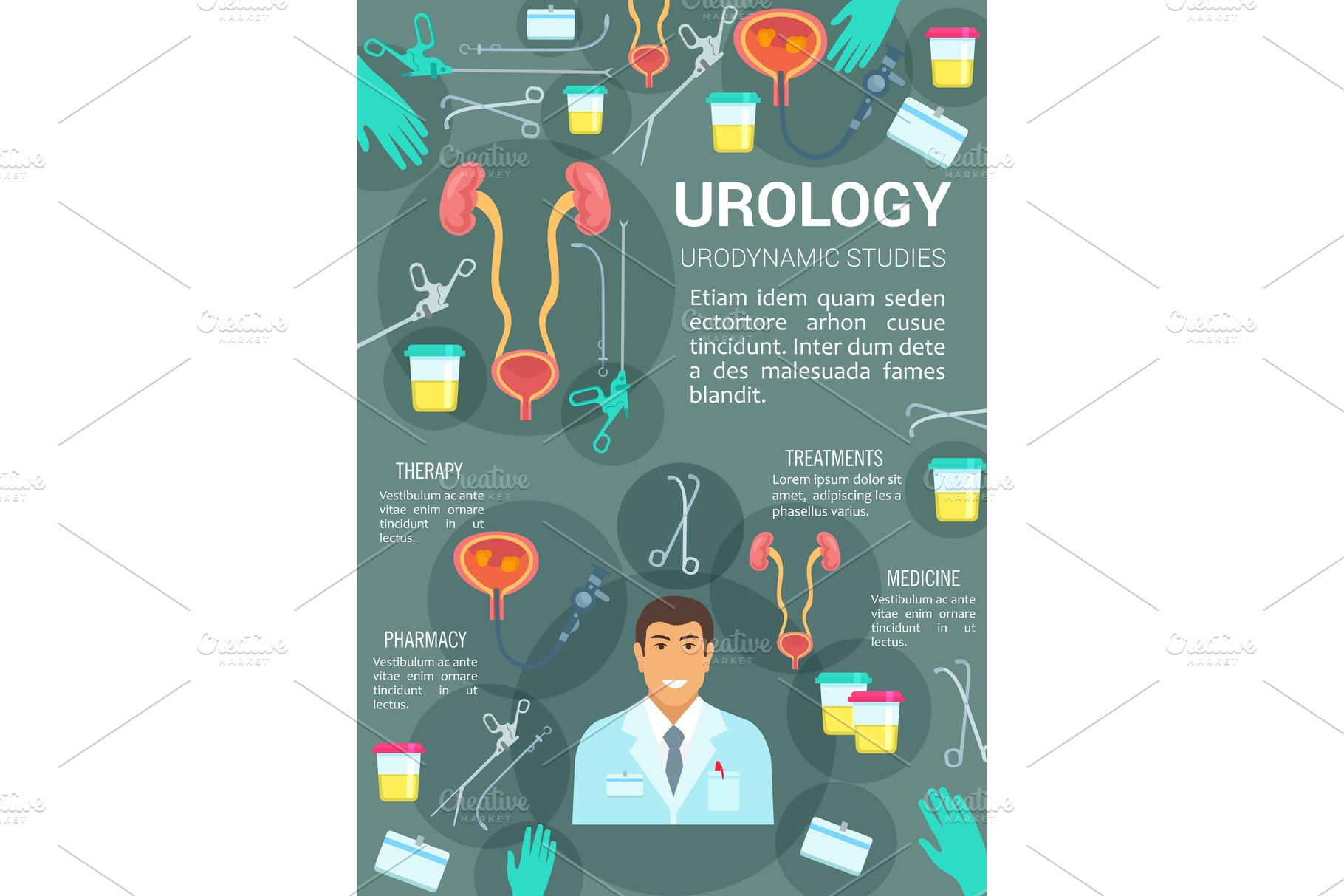 Urologist, urology, genitourinary Healthcare Illustrations Creative