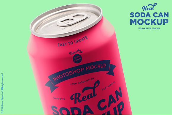 Download Soda Can Mockup With 5 Awesome Views Creative Photoshop Templates Creative Market