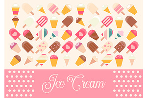 26 Colorful Vector Ice Creams | Pre-Designed Photoshop Graphics