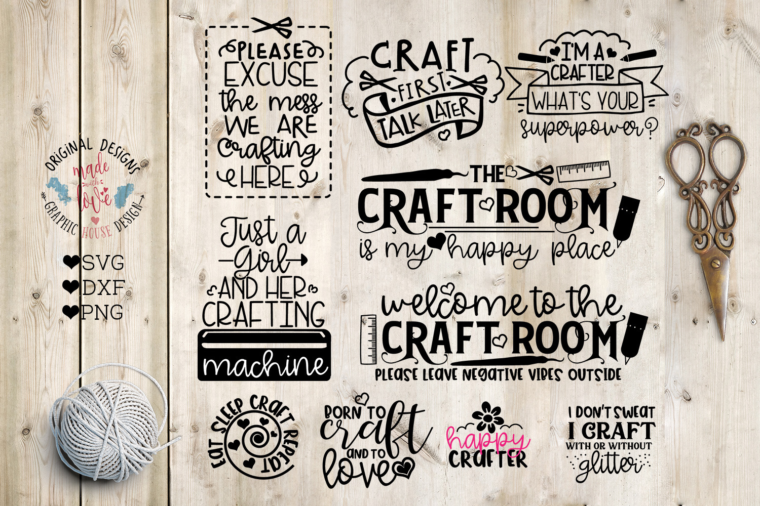 Download Mini Craft Bundle Cut Files Pre Designed Photoshop Graphics Creative Market