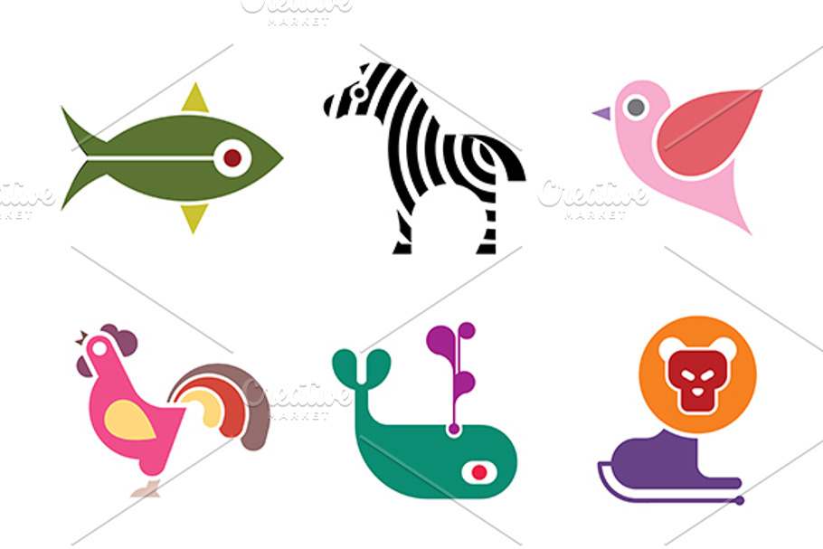 Animal icon set | Pre-Designed Illustrator Graphics ~ Creative Market