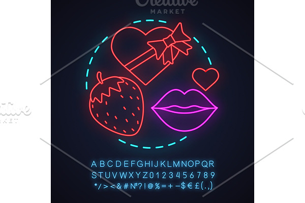 Sex Neon Light Icon Pre Designed Vector Graphics ~ Creative Market 8048