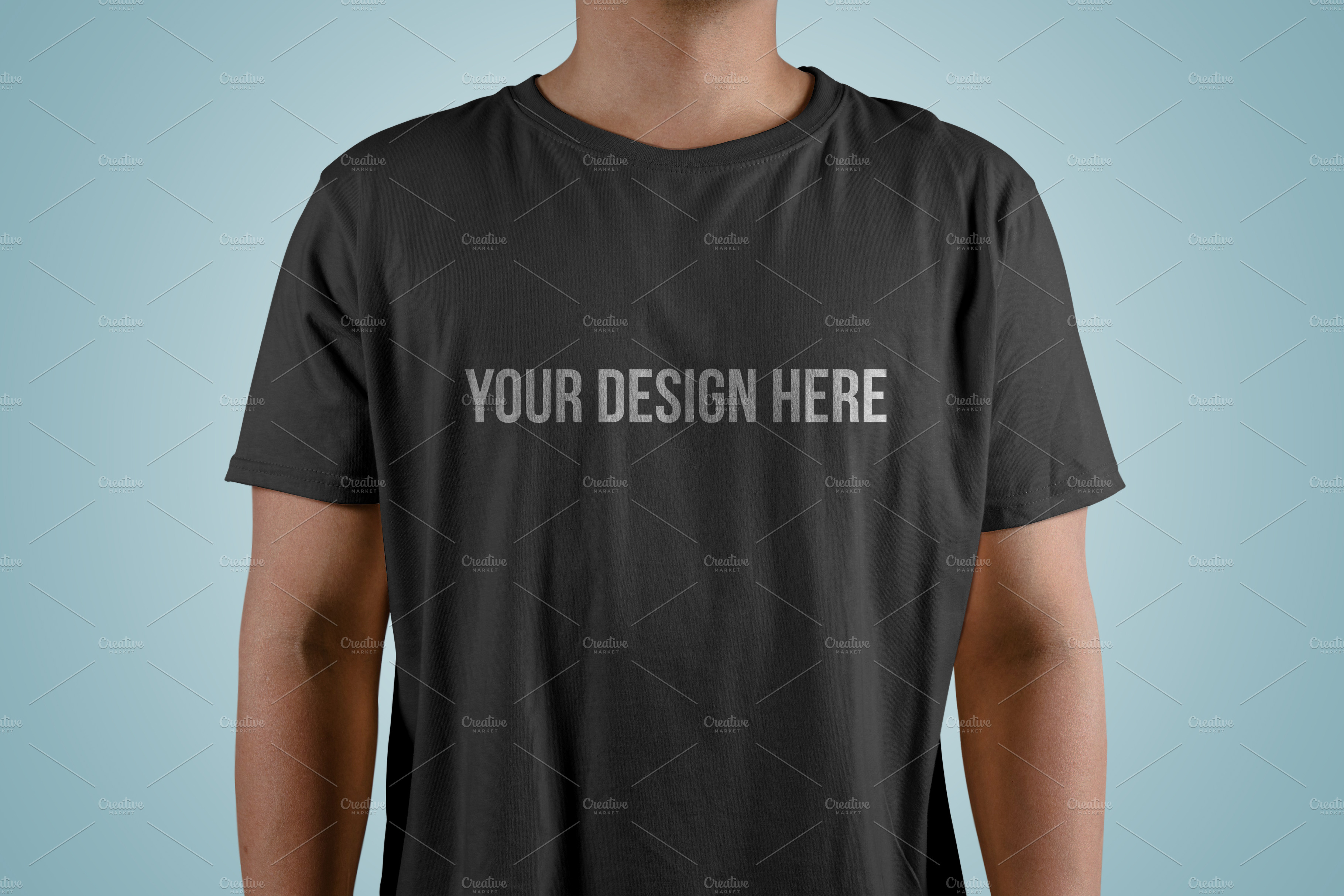 Male T Shirt Psd Mockup Creative Photoshop Templates Creative Market