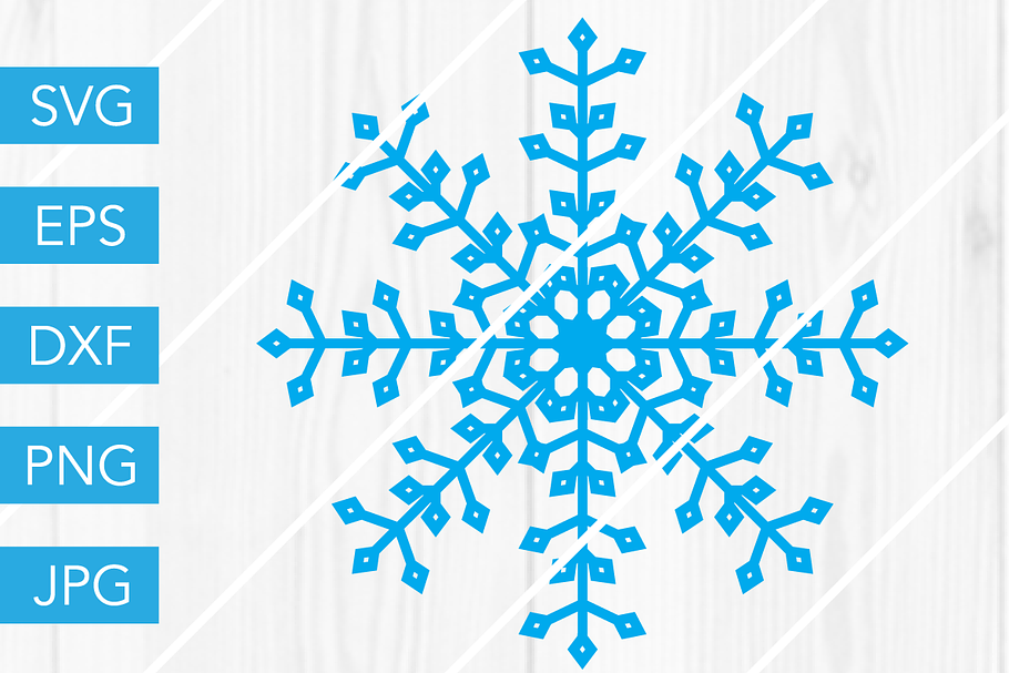 Snowflake Svg Cut Files Pre Designed Illustrator Graphics Creative Market