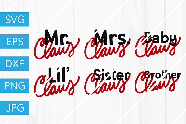 Download Claus Family Svg Santa Christmas Svg Pre Designed Vector Graphics Creative Market PSD Mockup Templates