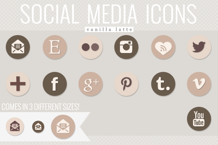 Watercolor Social Media Icons Custom Designed Icons Creative Market