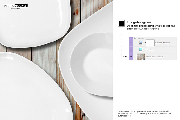 Ceramic Plates Serving Dishes Mockup Creative Photoshop Templates Creative Market