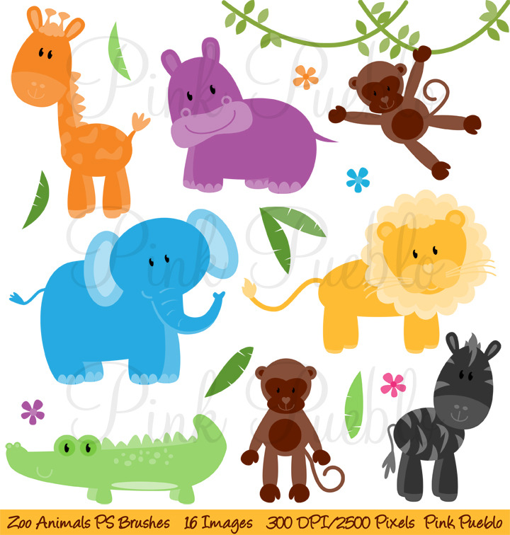 Zoo Animals Photoshop Brushes | Brushes ~ Creative Market