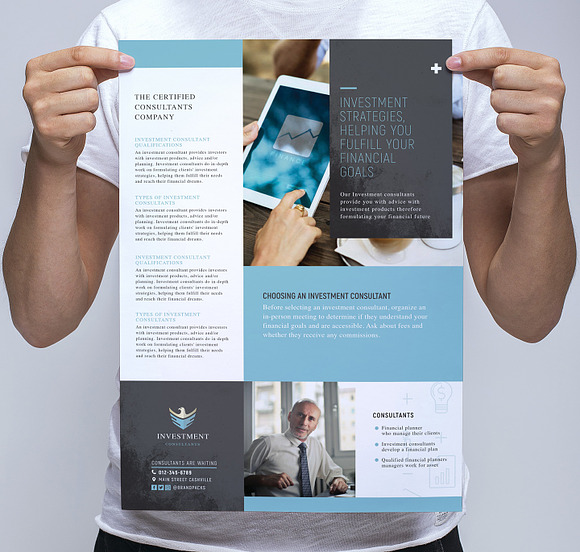 Financial Poster Template Creative Illustrator Templates Creative Market