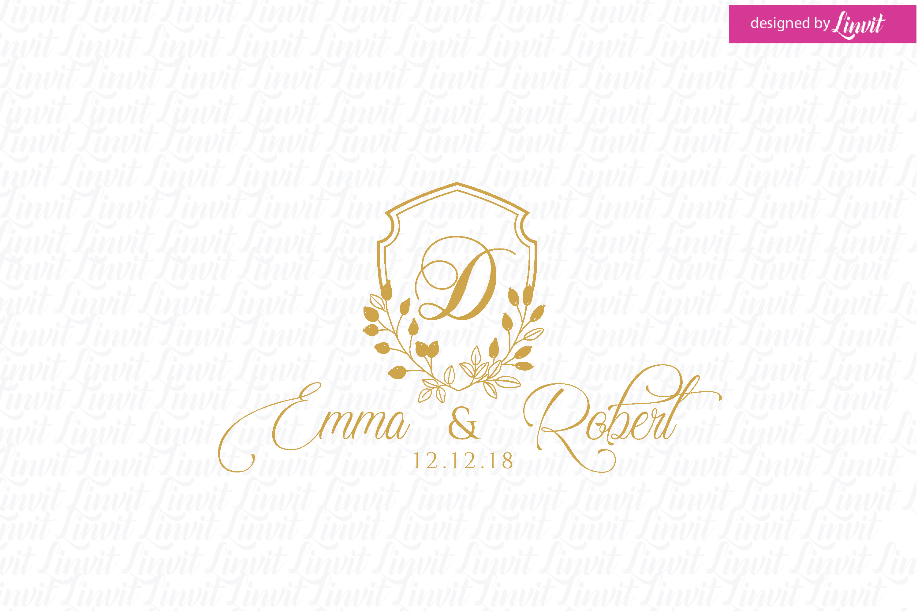 Wedding Monogram AM  Branding & Logo Templates ~ Creative Market