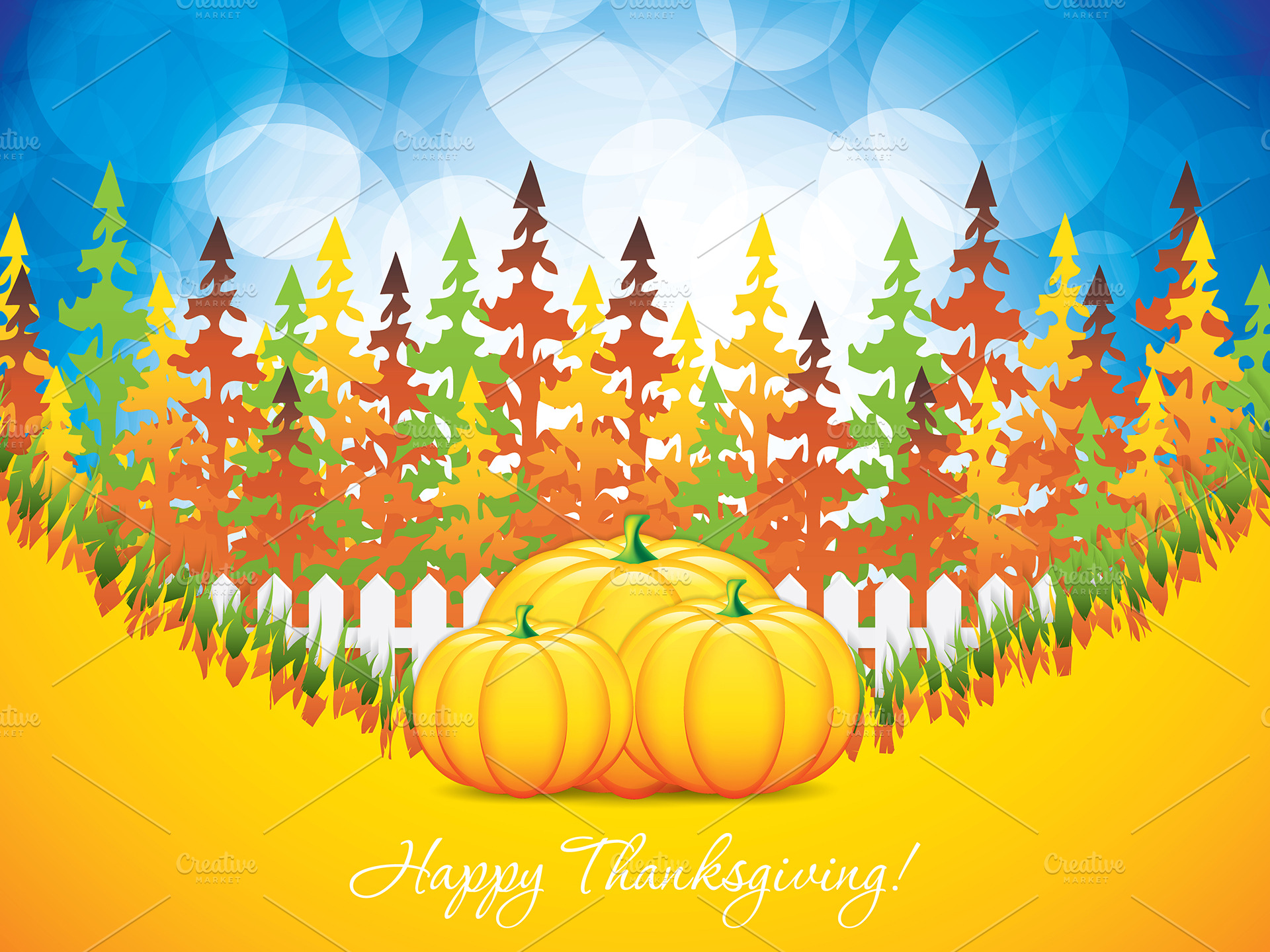 Thanksgiving background | Decorative Illustrations ~ Creative Market