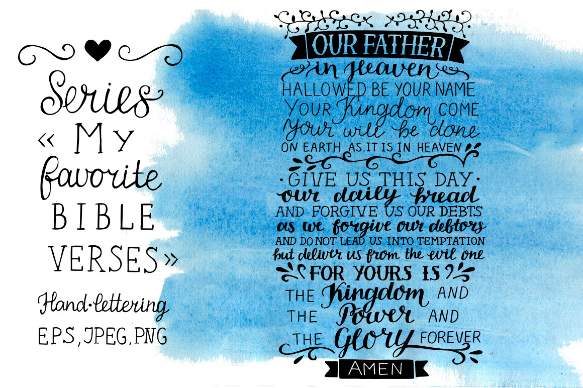 My Favorite Bible Verses Lord Prayer Pre Designed Photoshop Graphics Creative Market