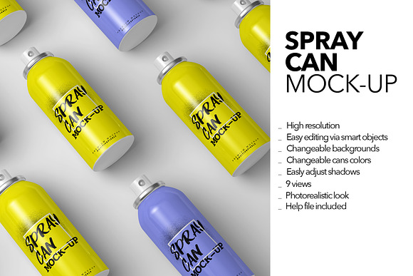 Download Spray Can Mock Up Creative Photoshop Templates Creative Market