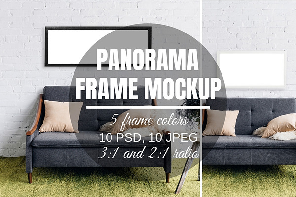 Download Panoramic Poster Mockup Bundle Creative Photoshop Templates Creative Market PSD Mockup Templates