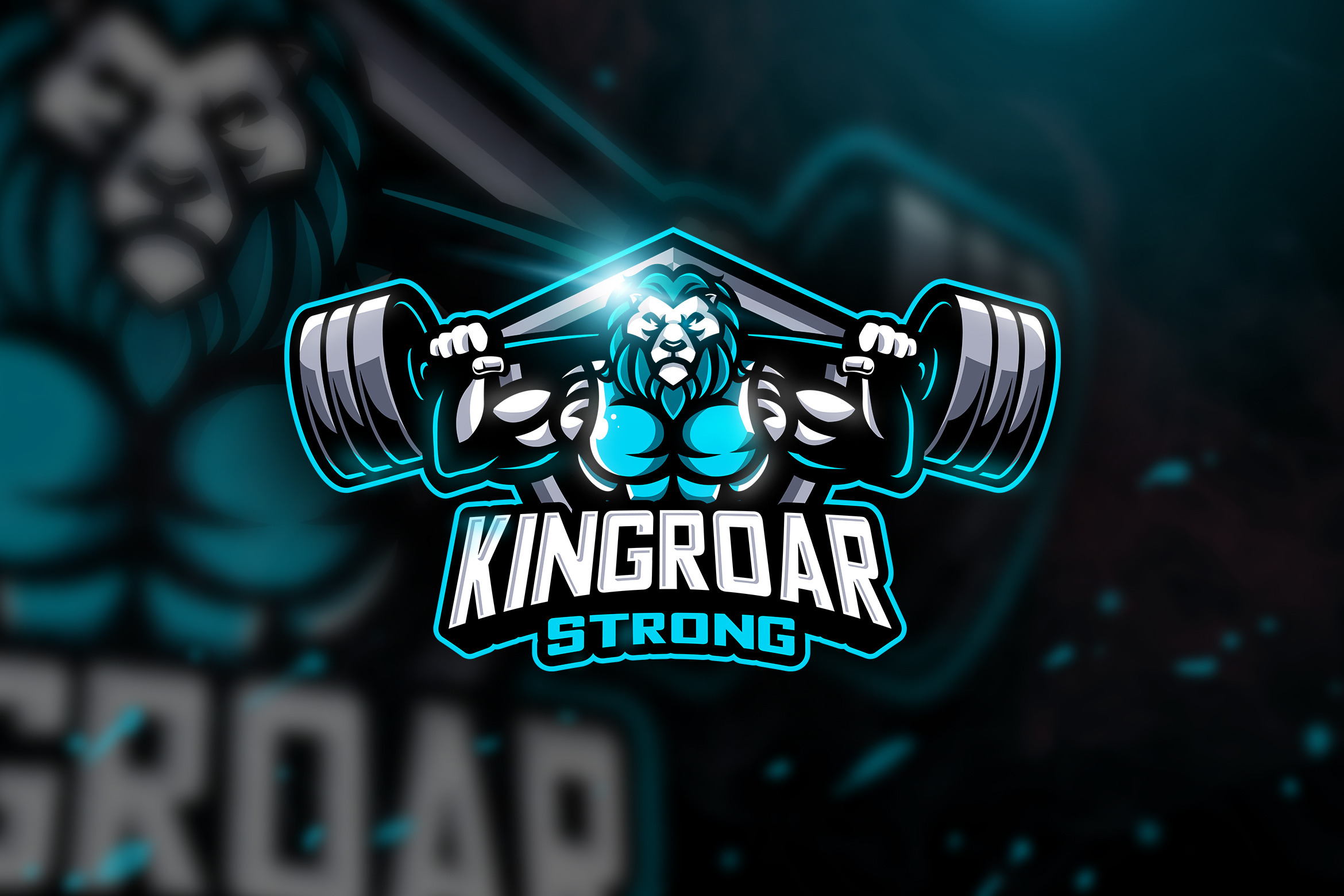 Kingroar Strong Mascot Logo Creative Illustrator Templates Creative Market