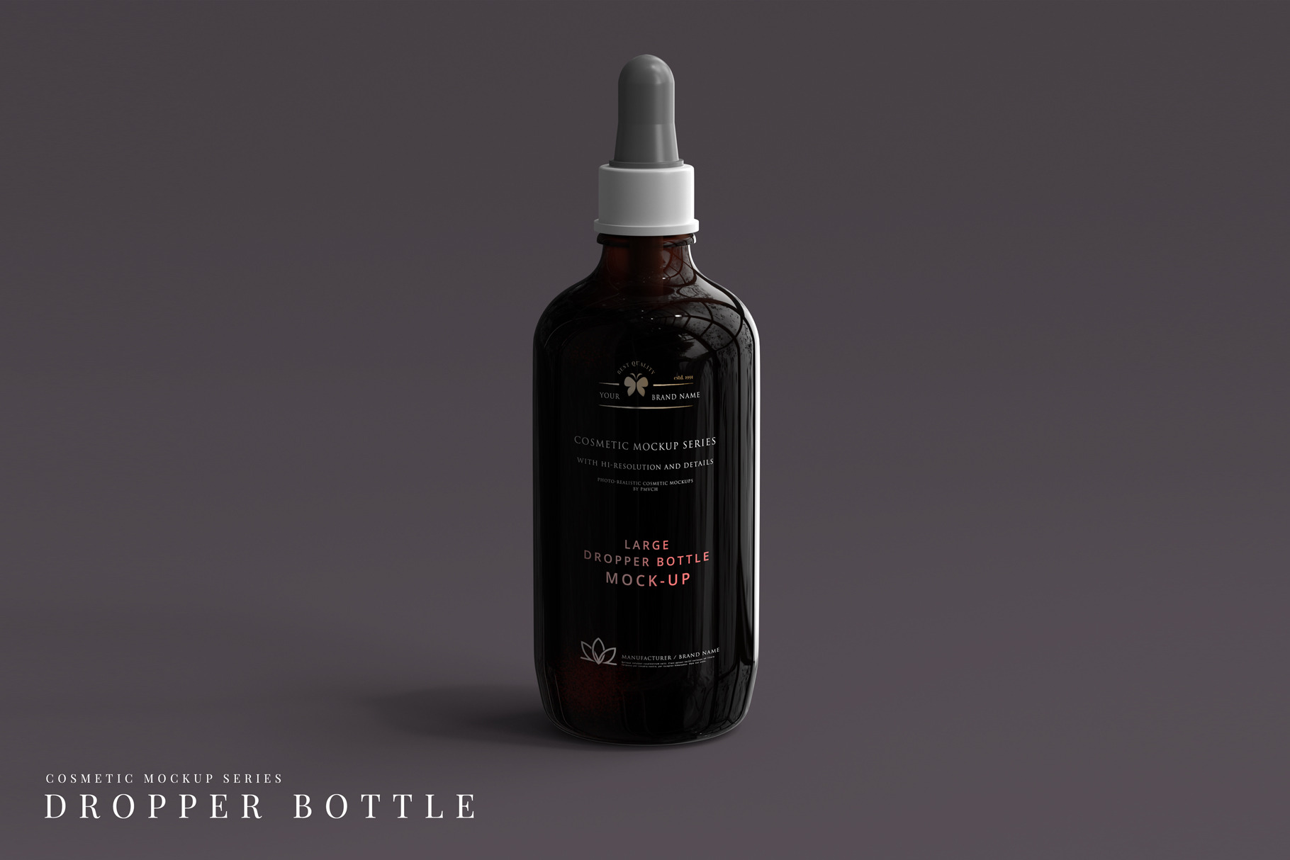 Download Large Dropper Bottle Mockup Creative Photoshop Templates Creative Market