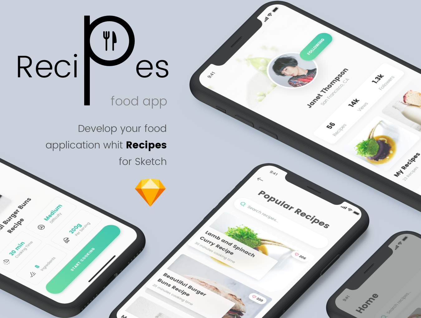 Recipes Food App | Templates & Themes ~ Creative Market