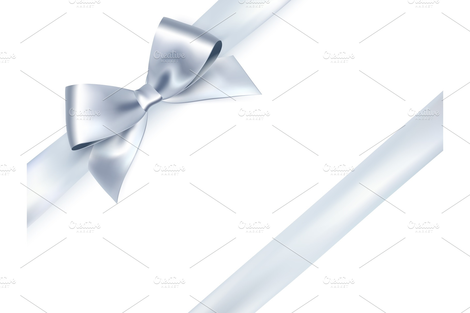 Shiny satin ribbon on white | Textures ~ Creative Market