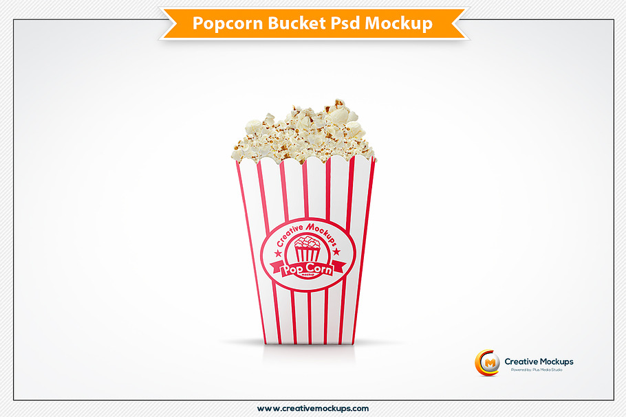 Download Popcorn Bucket Mockup Template Creative Photoshop Templates Creative Market