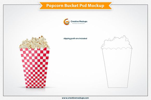 Download Popcorn Bucket Psd Mockup Creative Photoshop Templates Creative Market