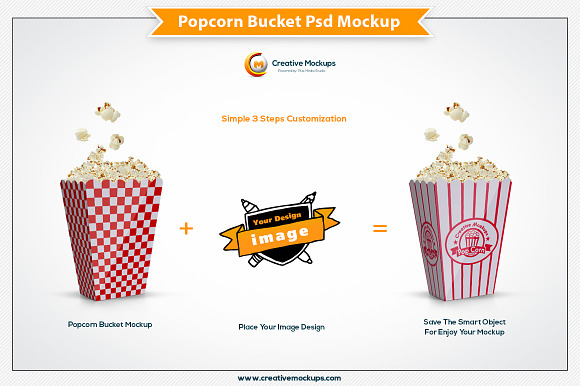 Download Popcorn Bucket Mockup Template Creative Photoshop Templates Creative Market