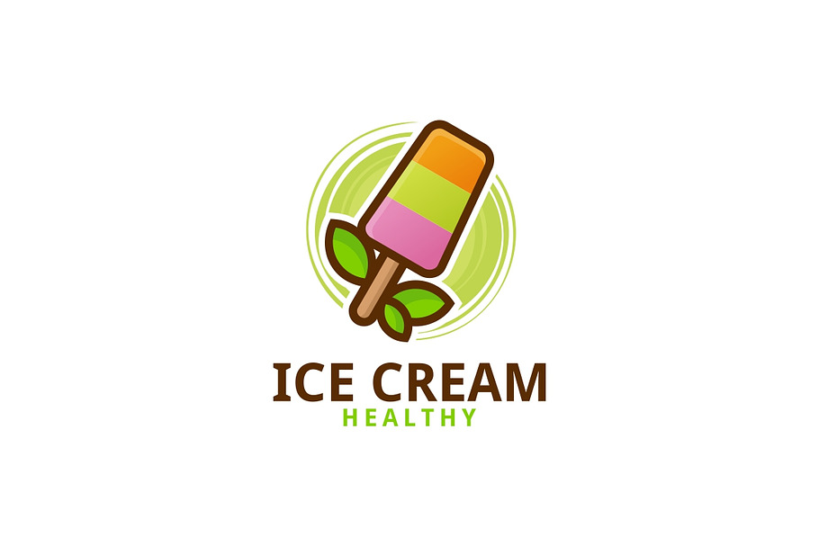 Gelato Ice Cream Logo Template Creative Illustrator Templates Creative Market