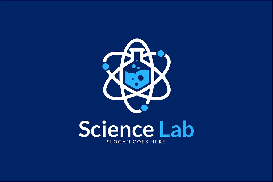 Atomic Science Lab Logo Template | Creative Illustrator Templates ...