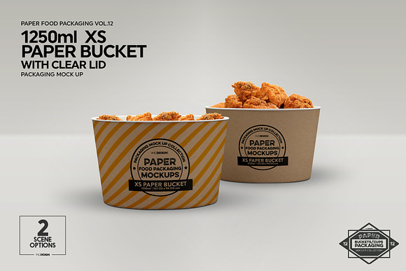 Download Xs Paper Bucket W Clear Lid Mockup Creative Photoshop Templates Creative Market Yellowimages Mockups