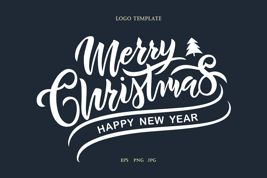 Merry Christmas Logo Template Creative Illustrator Templates