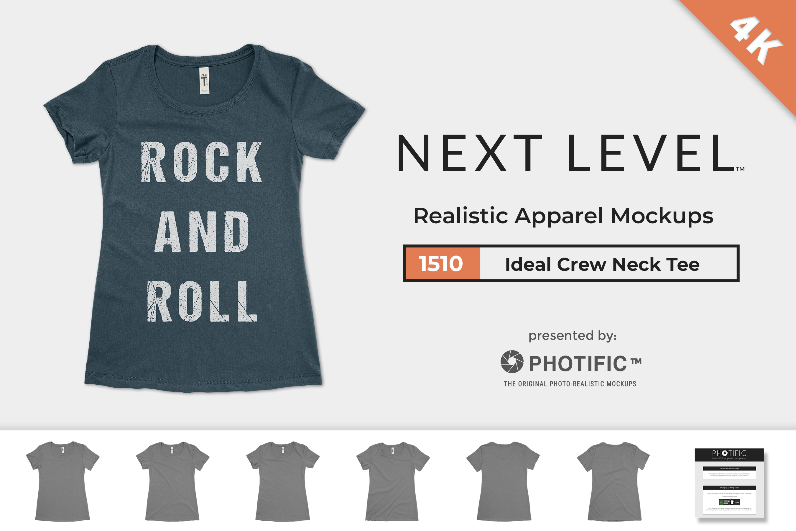 Download Next Level 1510 Ideal Tee Mockups Creative Photoshop Templates Creative Market