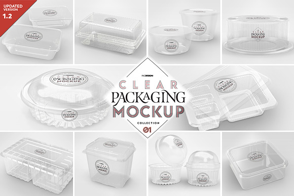 Download 01 Clear Container Packaging Mockups Creative Photoshop Templates Creative Market