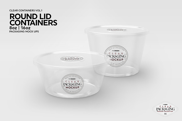 Download 01 Clear Container Packaging Mockups Creative Photoshop Templates Creative Market