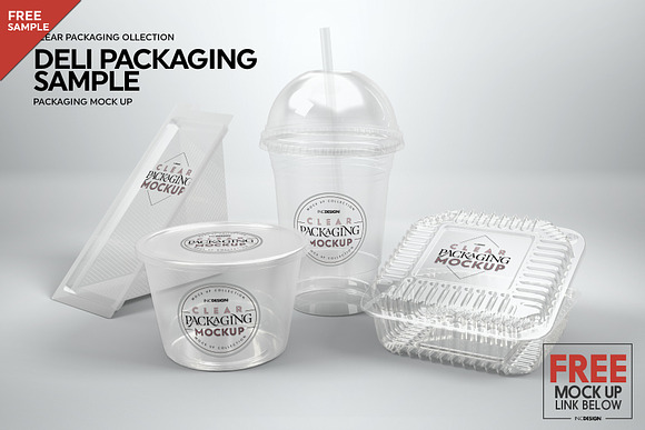 Vol.1: Clear Plastic Food Containers Packaging Mock Up Collection