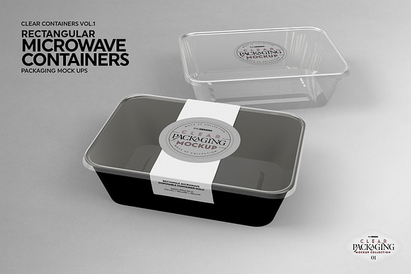 Clear Square Lid Container Mockup