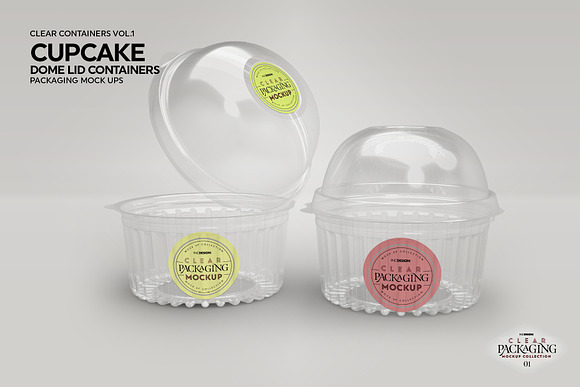 Clear Square Lid Container Mockup