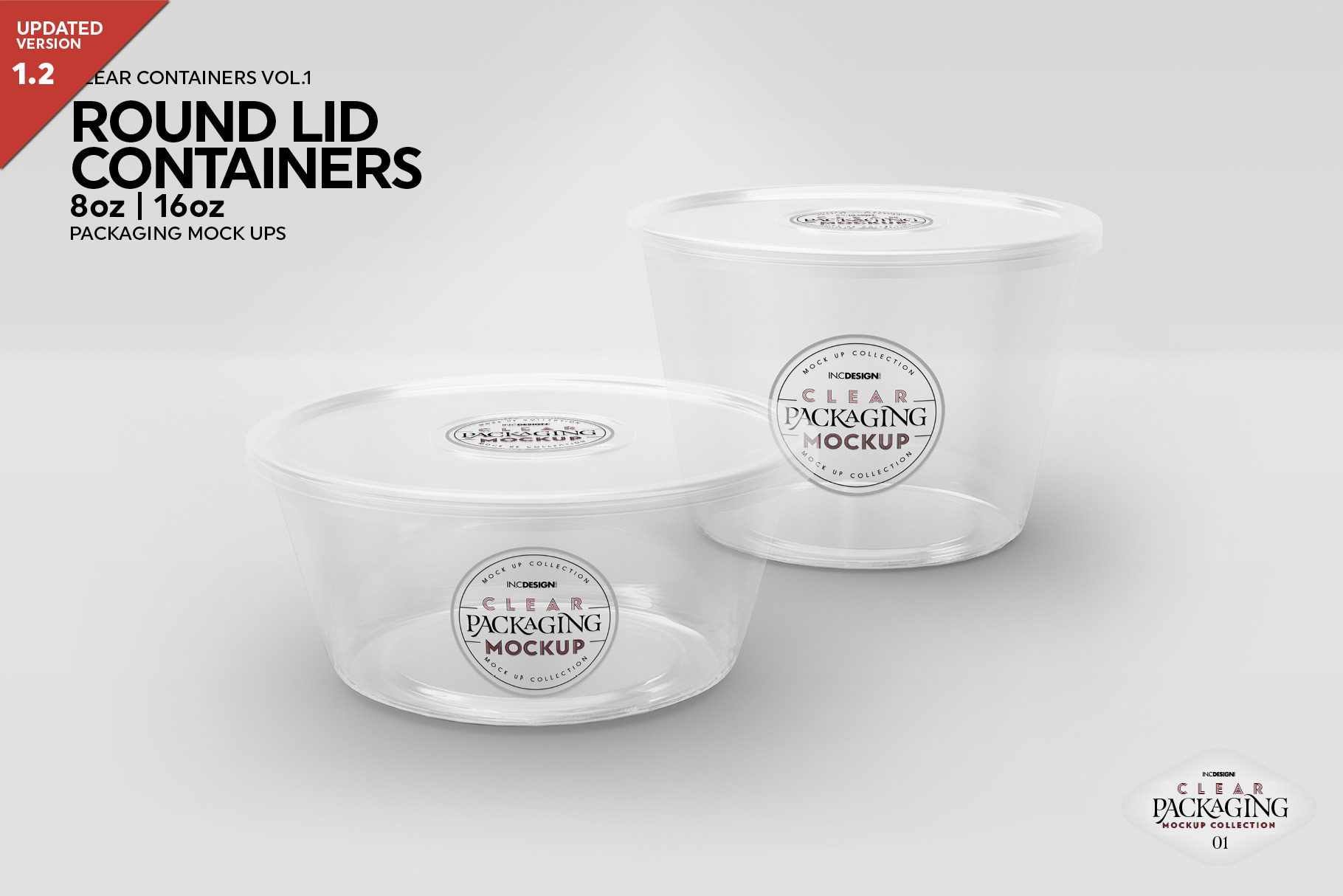 Download Round Lid Deli Containers Mockup Creative Photoshop Templates Creative Market